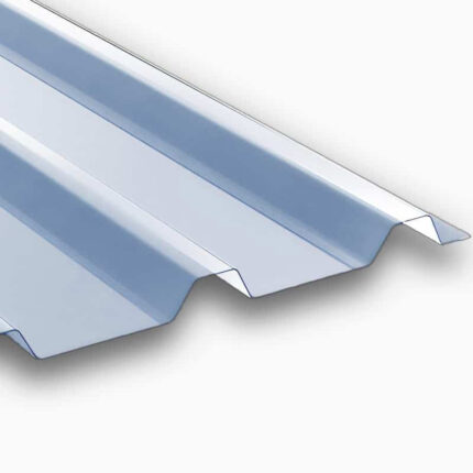 PVC Trapezplatten 1,4 mm farblos klar glatt - RENOLIT ONDEX HR® 207/35 E35 Trapez | hagelsicher (Muster)
