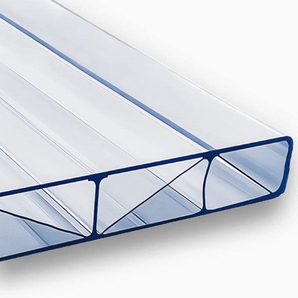 Dacheindeckung klar Premium Longlife 16 mm Stegplatten Polycarbonat Hagelsicher - Alu-Alu