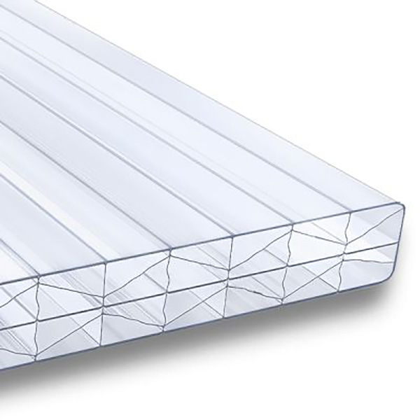 Dacheindeckung klar X Struktur 16 mm Stegplatten Polycarbonat - Alu-Gummi
