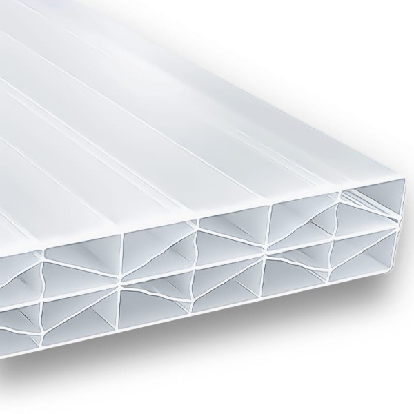 Dacheindeckung weiss X Struktur 16 mm Stegplatten Polycarbonat - Alu-Gummi